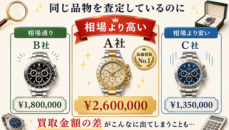 ブランド時計買取店比較イメージ